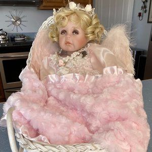Porcelain Angel Baby doll with Rocker